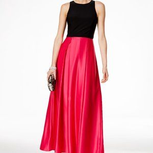 Betsy & Adam Black and Pink Gown - NWT